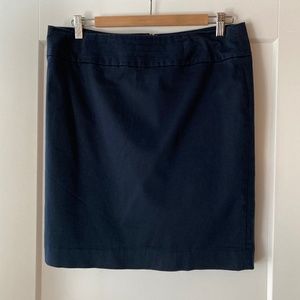 Navy Straight Skirt